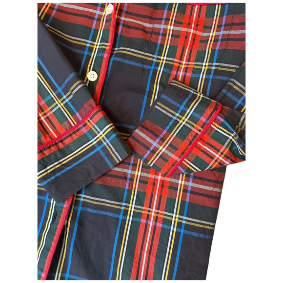EUC J.Crew Vintage pajama set in Stewart (Classic) tartan Plaid Women’s Medium - Picture 5 of 8